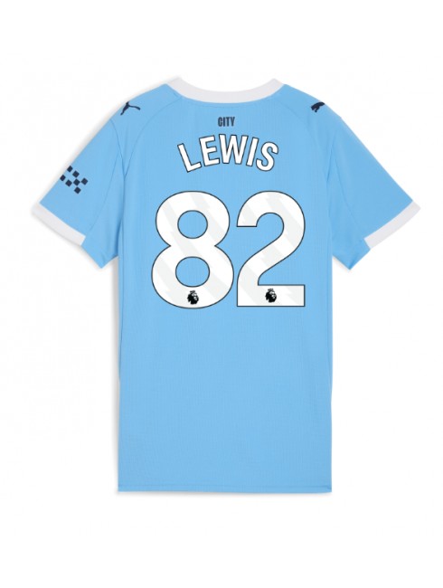 Futbalový dresy Manchester City 2025/26 Domáci Rico Lewis #82 – Dámsky Krátky Rukáv 1 Futbalový dresy Manchester City 2025/26 Domáci Rico Lewis #82 – Dámsky Krátky Rukáv