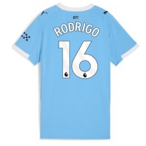 Futbalový dresy Manchester City 2025/26 Domáci Rodri Hernandez #16 – Dámsky Krátky Rukáv