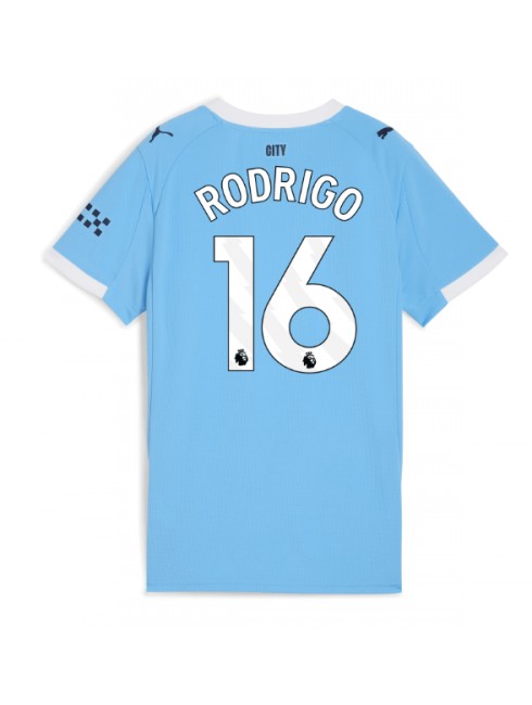 Futbalový dresy Manchester City 2025/26 Domáci Rodri Hernandez #16 – Dámsky Krátky Rukáv 1 Futbalový dresy Manchester City 2025/26 Domáci Rodri Hernandez #16 – Dámsky Krátky Rukáv