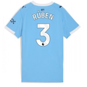 Futbalový dresy Manchester City 2025/26 Domáci Ruben Dias #3 – Dámsky Krátky Rukáv