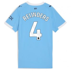 Futbalový dresy Manchester City 2025/26 Domáci Tijjani Reijnders #4 – Dámsky Krátky Rukáv