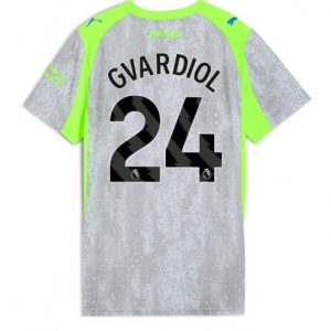 Futbalový dresy Manchester City 2025/26 Tretí Josko Gvardiol #24– Dámsky Krátky Rukáv
