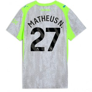 Futbalový dresy Manchester City 2025/26 Tretí Matheus Nunes #27– Dámsky Krátky Rukáv