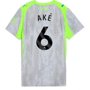Futbalový dresy Manchester City 2025/26 Tretí Nathan Ake #6– Dámsky Krátky Rukáv