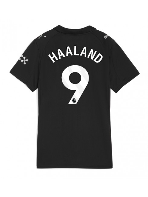 Futbalový dresy Manchester City 2025/26 Erling Haaland #9 Vonkajší – Dámsky Krátky Rukáv 1 Futbalový dresy Manchester City 2025/26 Erling Haaland #9 Vonkajší – Dámsky Krátky Rukáv