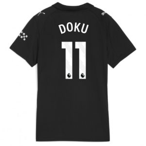 Futbalový dresy Manchester City 2025/26 Jeremy Doku #11 Vonkajší – Dámsky Krátky Rukáv