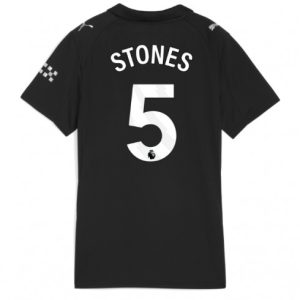 Futbalový dresy Manchester City 2025/26 Vonkajší John Stones #5 – Dámsky Krátky Rukáv