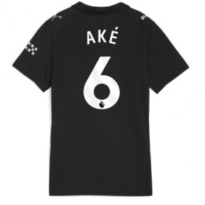 Futbalový dresy Manchester City 2025/26 Nathan Ake #6 Vonkajší – Dámsky Krátky Rukáv