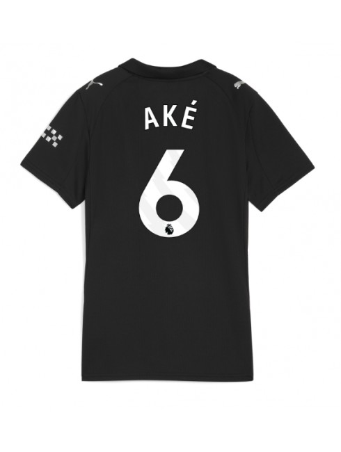 Futbalový dresy Manchester City 2025/26 Nathan Ake #6 Vonkajší – Dámsky Krátky Rukáv 1 Futbalový dresy Manchester City 2025/26 Nathan Ake #6 Vonkajší – Dámsky Krátky Rukáv
