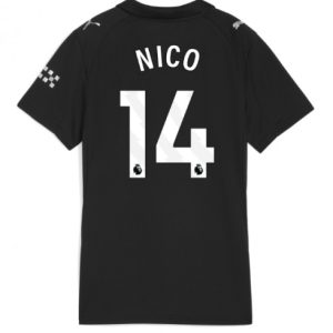 Futbalový dresy Manchester City 2025/26 Nico Gonzalez #14 Vonkajší – Dámsky Krátky Rukáv