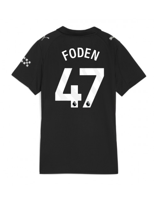 Futbalový dresy Manchester City 2025/26 Phil Foden #47 Vonkajší – Dámsky Krátky Rukáv 1 Futbalový dresy Manchester City 2025/26 Phil Foden #47 Vonkajší – Dámsky Krátky Rukáv