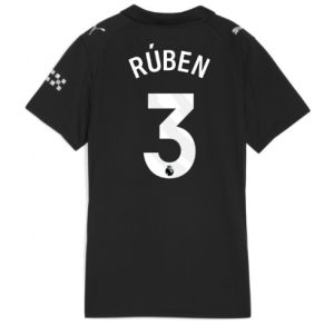 Futbalový dresy Manchester City 2025/26 Ruben Dias #3 Vonkajší – Dámsky Krátky Rukáv
