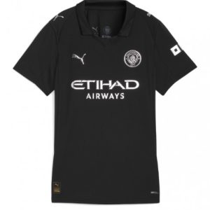 Futbalový dresy Manchester City 2025/26 Vonkajší – Dámsky Krátky Rukáv