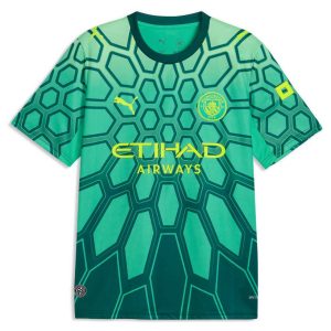 Manchester City Brankársky dres 2026/27 Zelená Pánsky Krátky Rukáv Futbalový Dres