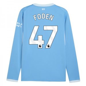 Manchester City Domáci Dres 2026/27 Phil Foden 47 Pánsky Dlhý Rukáv