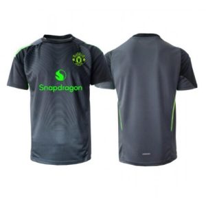 Pánsky dres Manchester United 2025/26 Brankársky Čierno-sivý Krátky Rukáv