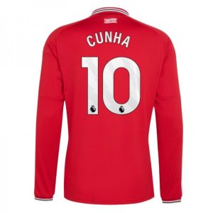 Manchester United Domáci Dres 2026/27 Matheus Cunha 10 Pánsky Dlhý Rukáv