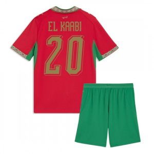 Futbalový dres Maroko Domáci MS 2026 Ayoub El Kaabi #20 Detský Komplet