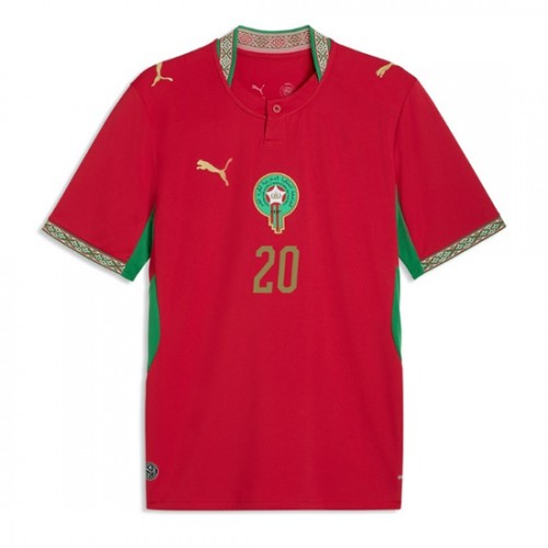 Futbalové dresy Maroko MS 2026 Ayoub El Kaabi #20 Domáci 2 Futbalové dresy Maroko MS 2026 Ayoub El Kaabi #20 Domáci – Obrázok 2
