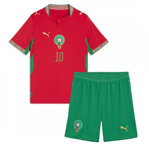 Futbalový dres Maroko Domáci MS 2026 Brahim Diaz #10 Detský Komplet 2 Futbalový dres Maroko Domáci MS 2026 Brahim Diaz #10 Detský Komplet