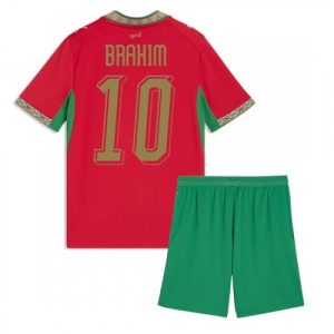 Futbalový dres Maroko Domáci MS 2026 Brahim Diaz #10 Detský Komplet