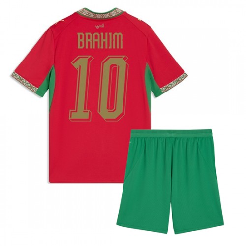 Futbalový dres Maroko Domáci MS 2026 Brahim Diaz #10 Detský Komplet 1 Futbalový dres Maroko Domáci MS 2026 Brahim Diaz #10 Detský Komplet