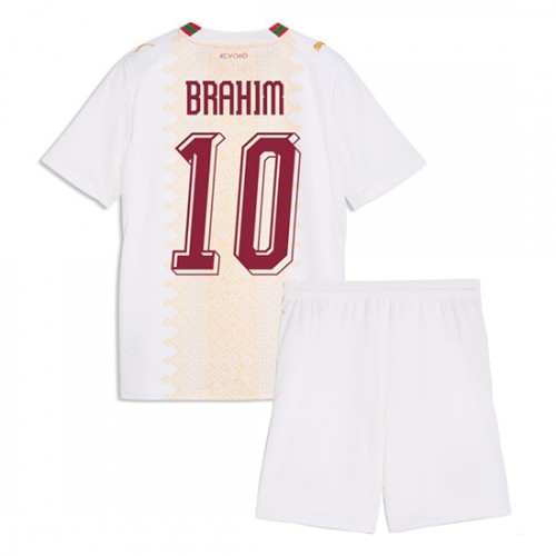 Futbalový dres Maroko Vonkajší MS 2026 Brahim Diaz #10 Detský Komplet 1 Futbalový dres Maroko Vonkajší MS 2026 Brahim Diaz #10 Detský Komplet