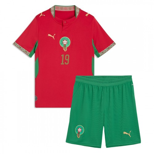 Futbalový dres Maroko Domáci MS 2026 Youssef En-Nesyri #19 Detský Komplet 2 Futbalový dres Maroko Domáci MS 2026 Youssef En-Nesyri #19 Detský Komplet