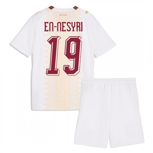 Futbalový dres Maroko Vonkajší MS 2026 Youssef En-Nesyri #19 Detský Komplet 1 Futbalový dres Maroko Vonkajší MS 2026 Youssef En-Nesyri #19 Detský Komplet