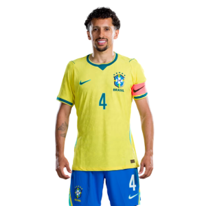 Pánsky dres Brazília MS 2026 Domáci Marquinhos 4 Komplet