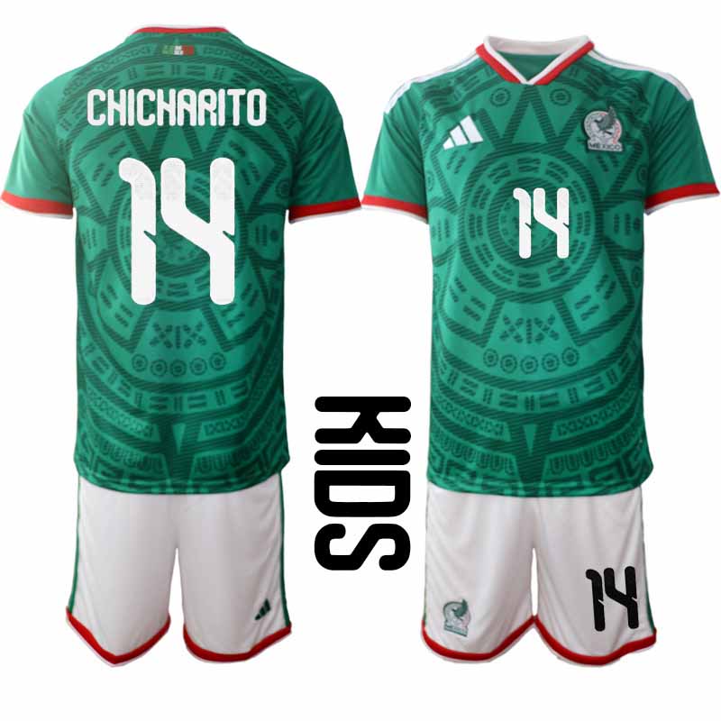 Detský dres Mexiko Domáci MS 2026 Šortky– Chicharito #14 Detský dres Mexiko Domáci MS 2026 Šortky– Chicharito #14 – Bild 2