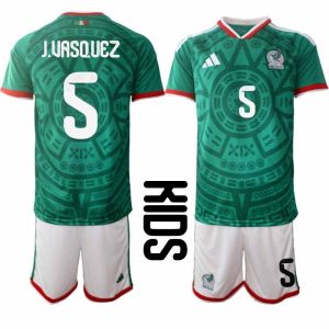 Kindertrikot Mexiko Heima-WM 2026 Hose– Johan Vásquez #5