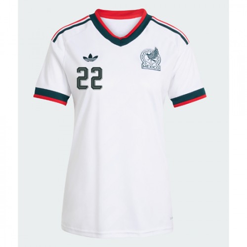 Mexiko Vonkajší MS 2026 Hirving Lozano #22 Ženy Futbalový Dres Krátky Rukáv 2 Mexiko Vonkajší MS 2026 Hirving Lozano #22 Ženy Futbalový Dres Krátky Rukáv – Obrázok 2