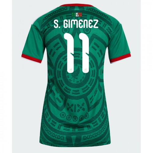 Mexiko Domáci MS 2026 Santiago Gimenez #11 Ženy Futbalový Dres Krátky Rukáv 1 Mexiko Domáci MS 2026 Santiago Gimenez #11 Ženy Futbalový Dres Krátky Rukáv
