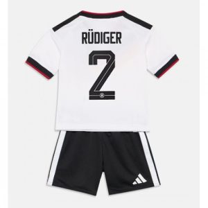 Detský futbalový dres Nemecko MS 2026 Domáci Antonio Rudiger #2 Komplet