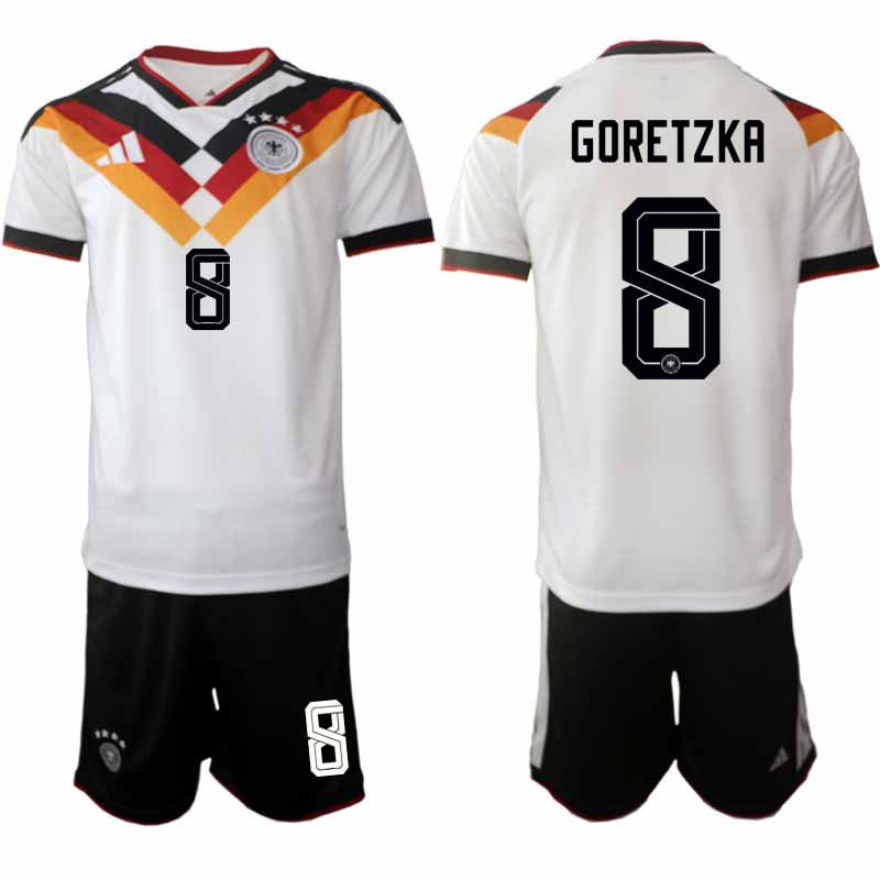 Herren-Fußballset Deutschland Heim-WM 2026 – Leon Goretzka #8 2 Pánsky futbalový komplet Nemecko Domáci MS 2026 – Leon Goretzka #8 – Bild 2