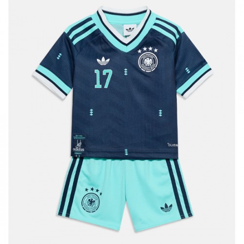 Detský futbalový dres Nemecko MS 2026 Vonkajší Florian Wirtz #17 Komplet 2 Detský futbalový dres Nemecko MS 2026 Vonkajší Florian Wirtz #17 Komplet