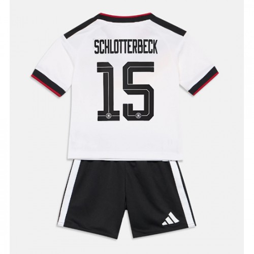 Detský futbalový dres Nemecko MS 2026 Domáci Nico Schlotterbeck #15 Komplet 1 Detský futbalový dres Nemecko MS 2026 Domáci Nico Schlotterbeck #15 Komplet
