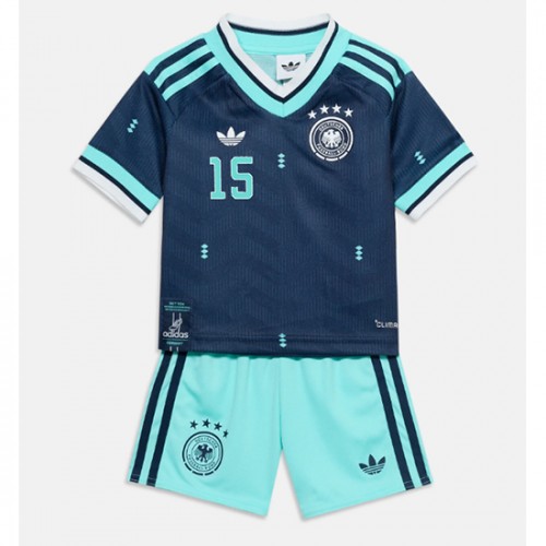 Detský futbalový dres Nemecko MS 2026 Vonkajší Nico Schlotterbeck #15 Komplet 2 Detský futbalový dres Nemecko MS 2026 Vonkajší Nico Schlotterbeck #15 Komplet