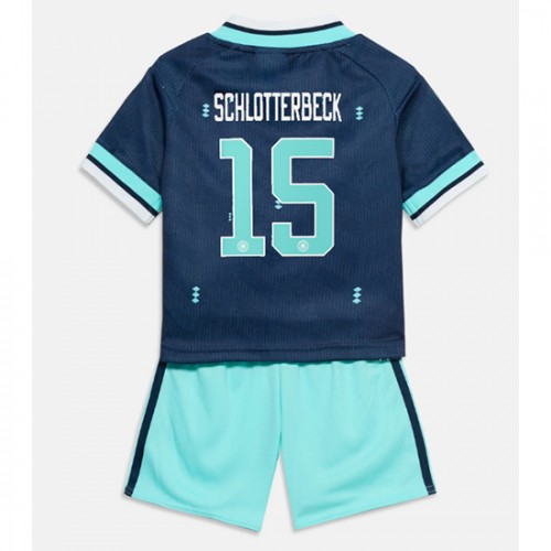 Detský futbalový dres Nemecko MS 2026 Vonkajší Nico Schlotterbeck #15 Komplet 1 Detský futbalový dres Nemecko MS 2026 Vonkajší Nico Schlotterbeck #15 Komplet