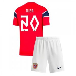 Detský Futbalový dres Komplet Nórsko Antonio Nusa #20 Domáci MS 2026
