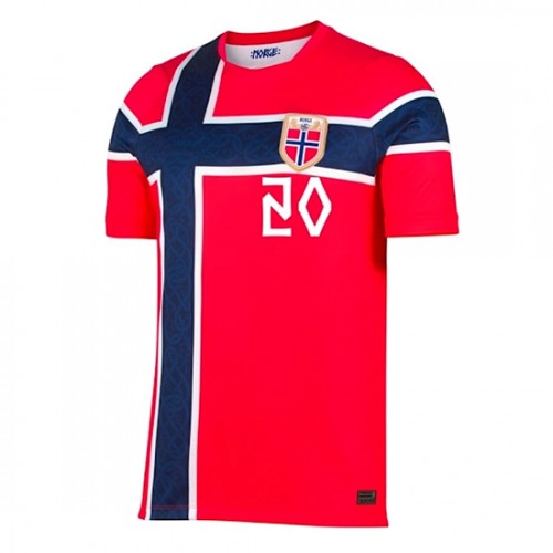 Futbalové dresy Nórsko MS 2026 Antonio Nusa #20 Domáci 2 Futbalové dresy Nórsko MS 2026 Antonio Nusa #20 Domáci – Obrázok 2