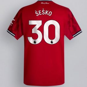 Herren-Fußballtrikot Manchester United 2025/26 Heim Benjamin Sesko #30 Kurzarm