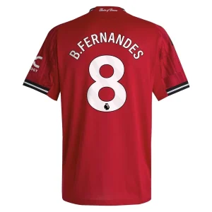 Herren-Fußballtrikot Manchester United 2025/26 Heim Bruno Fernandes #8 Kurzarm
