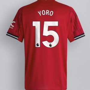 Herren-Fußballtrikot Manchester United 2025/26 Heim Leny Yoro #15 Kurzarm