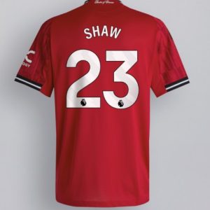 Heren voetbalshirt Manchester United 2025/26 Thuis Luke Shaw #23 Korte Mouw