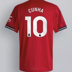 Herren-Fußballtrikot Manchester United 2025/26 Heim Matheus Cunha #10 Kurzarm