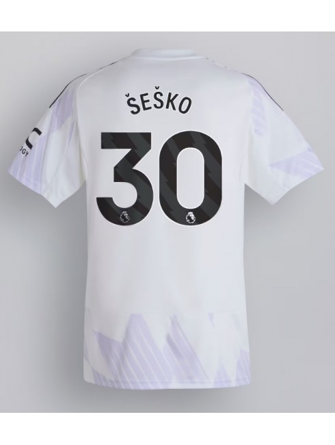 Herenvoetbalshirt Manchester United 2025/26 Buitenkant Benjamin Sesko #30 Korte mouwen 1 Heren Manchester United voetbalshirt 2025/26 Uit Benjamin Šeško #30 Korte Mouw