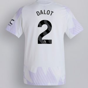 Herren-Fußballtrikot Manchester United 2025/26 Außenseite Diogo Dalot #2 Kurzarm