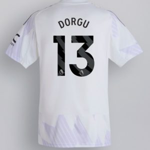 Herren-Fußballtrikot Manchester United 2025/26 Auswärts Patrick Dorgu #13 Kurzarm